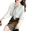 Early autumn bow tie long-sleeved shirt women's autumn collection 2023 new design sense, niche and fashionable women's top Item Picture